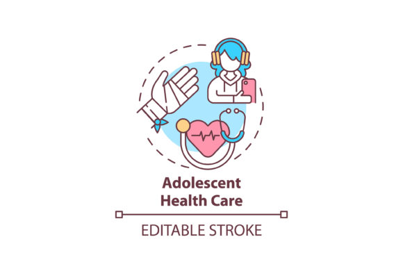 Adolescent Health Care Concept Icon Graphics and Icons