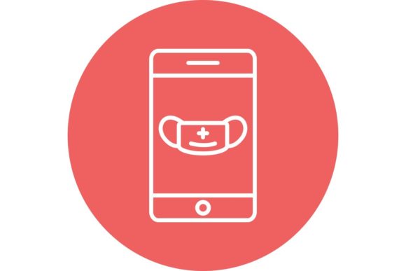 Medical Aid Line Circle Icon Design Graphics