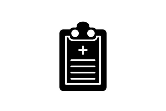 Medical Report Glyph Icon Design: Graphics and Icons for Editorial Use