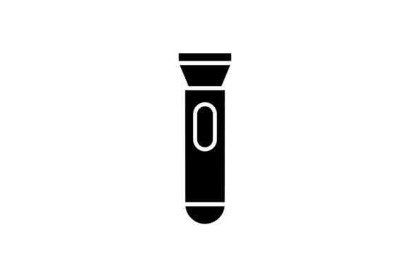 Medical Torch Light Glyph Icon Design