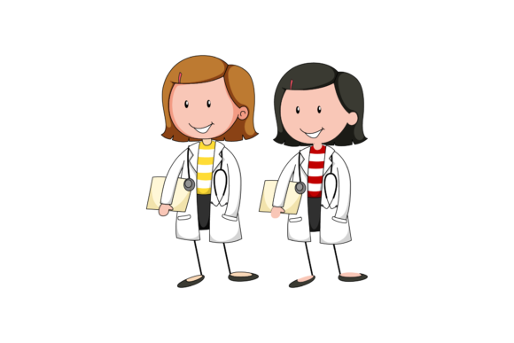 Nurse Doctor Vector Arts Illustration
