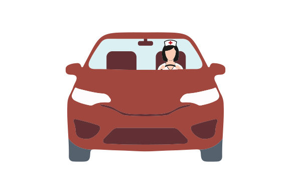 Nurse Driving a Car Crafts Designs Amp