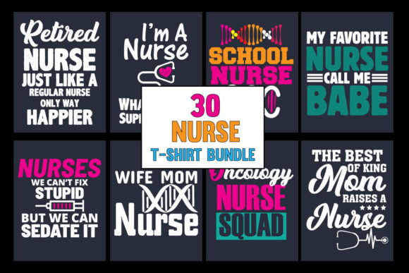 Nurse T-Shirts Design Bundle