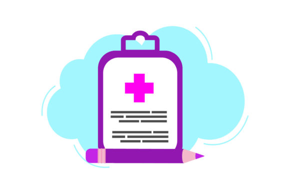 Test Swab Medical Cloud Layout Graphics