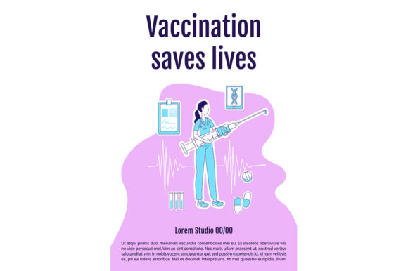Vaccination Saves Lives Poster Flat